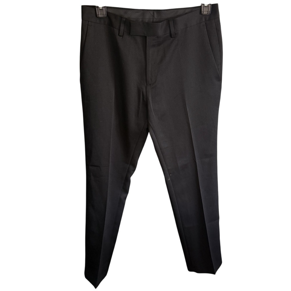 Kenneth Cole Reaction Men’s Classic Black Dress Pants Pleated Dress Pants 33/30